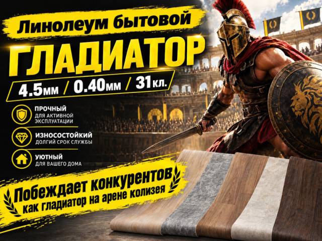 Линолеум бытовой ГЛАДИАТОР - 1
