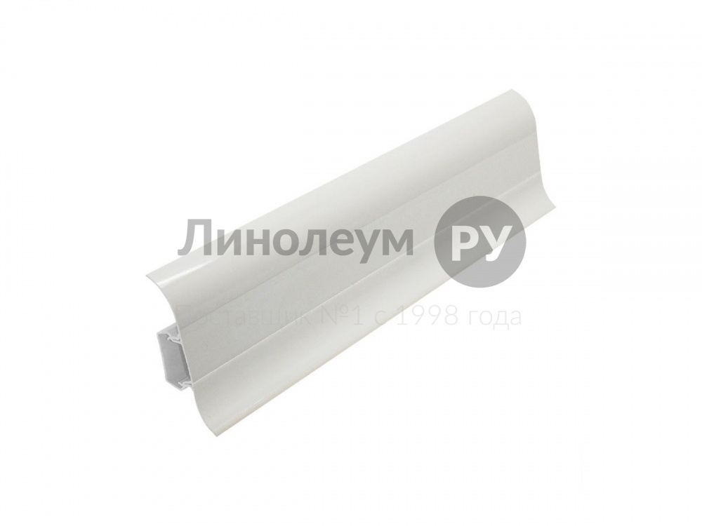 Дизайн - 001 Белый - (1шт) - Плинтус пластиковый KЛАССИК 55 
