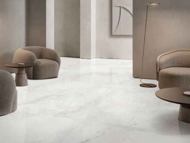 Линолеум полукоммерческий LiNO HOME TEXTiLE Дизайн - МРАМОР БЕЛЫЙ Т003 3.0 м - 2